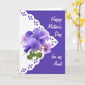 Pansy Flower tante Moederdag Kaart (Gele Bloem)