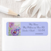 Pansy Flower Waterverf Return Address Labels (Insitu)