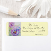 Pansy Flower Waterverf Return Address Labels (Insitu)