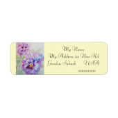Pansy Flower Waterverf Return Address Labels (Voorkant)