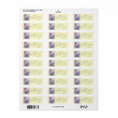 Pansy Flower Waterverf Return Address Labels (Full Sheet)
