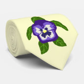 Pansy FLOWER ZEE TURTLE stropdas (Opgerold)