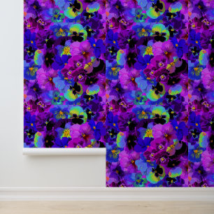Pansy Flowers Behang