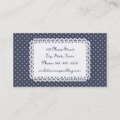 Pansy Flowers & Doily Homemade Visitekaartje (Achterkant)