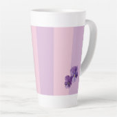 Pansy Flowers Latte Mok (Rechterhoek)