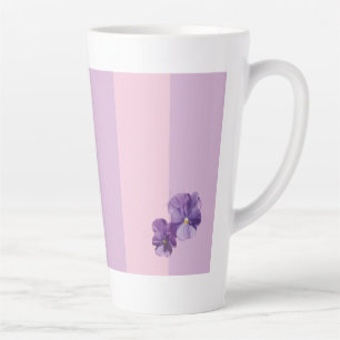 Pansy Flowers Latte Mok