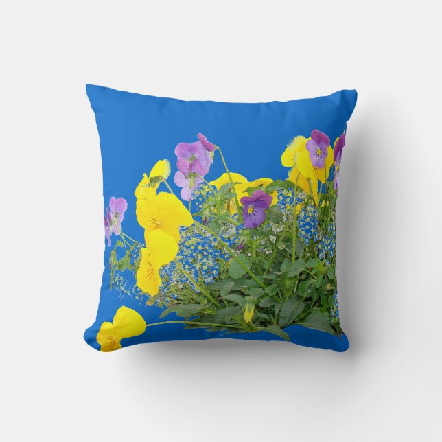 Pansy Flowers Pillow Kussen (Voorkant)