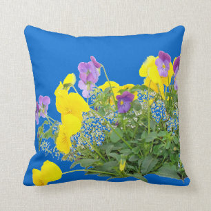 Pansy Flowers Pillow Kussen