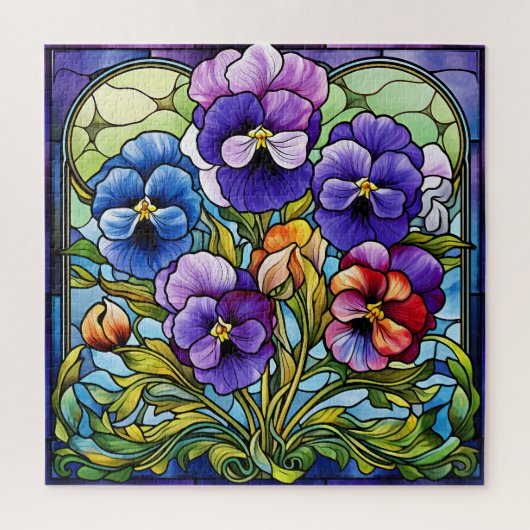 Pansy Flowers Puzzel (Verticaal)