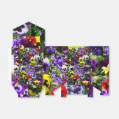 Pansy Fotocollage: Kaleidoscoop van Bloemschoonhei Bedankdoosjes (Uitgevouwen)