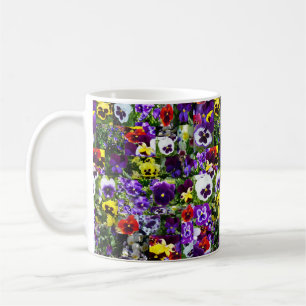 Pansy Fotocollage: Kaleidoscoop van Bloemschoonhei Koffiemok