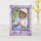 Pansy-fotokaart voor Moederdag Kaart (Gele Bloem)