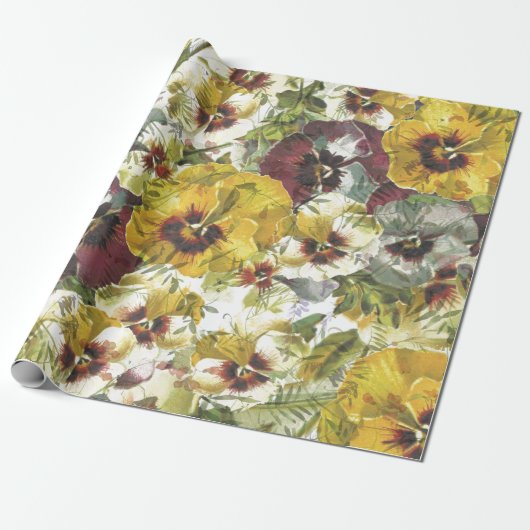Pansy Garden Decoupage/Cadeaupapier Cadeaupapier (Uitgerold)