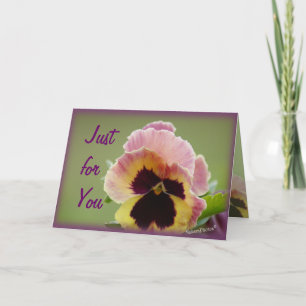Pansy Gewoon voor u-aanpassen van elke gelegenheid Kaart