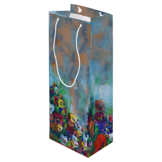 Pansy Gift Bag Wijn Cadeautas (Achterkant Gekanteld)