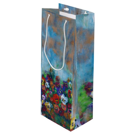 Pansy Gift Bag Wijn Cadeautas (Voorkant Gekanteld)