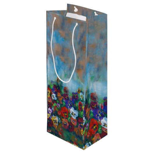 Pansy Gift Bag Wijn Cadeautas (Achterkant Gekanteld)
