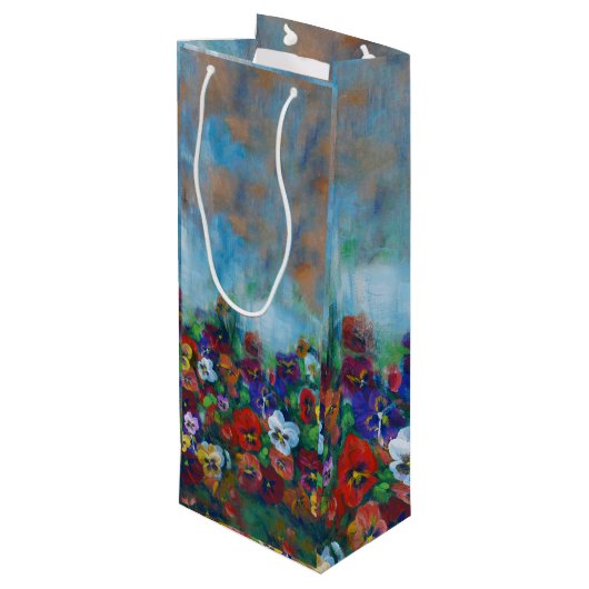 Pansy Gift Bag Wijn Cadeautas (Achterkant Gekanteld)