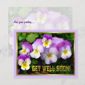 Pansy ~ Haal goed Briefkaart (Voorkant / Achterkant)