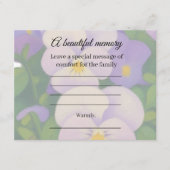 Pansy Herdenkingsbericht Kaart (Voorkant)