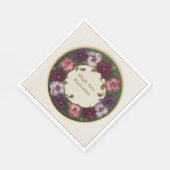 Pansy High Tea Napkins • Ivory & Gold Servet (Hoek)