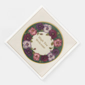 Pansy High Tea Napkins • Ivory & Gold Servet (Hoek)