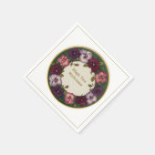 Pansy High Tea Napkins • White & Gold Servet (Hoek)