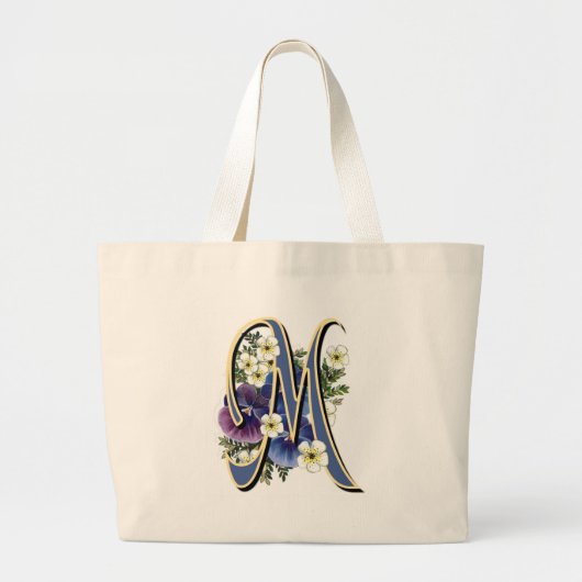 Pansy Initiaal - M Grote Tote Bag (Voorkant)