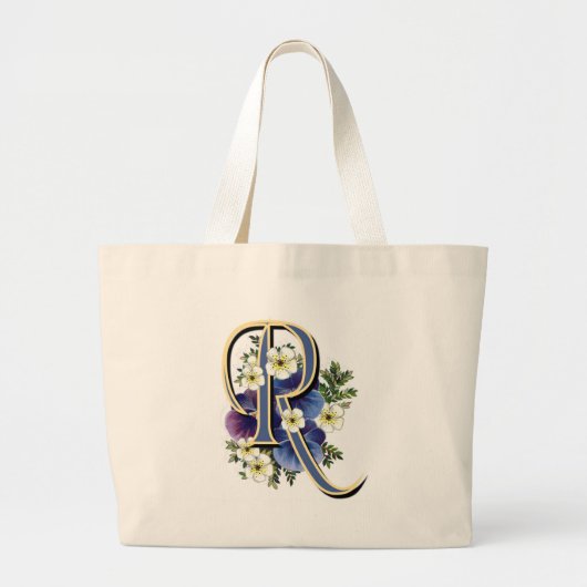 Pansy Initiaal - R Grote Tote Bag (Voorkant)