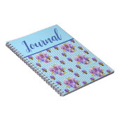 Pansy Journal Viola Blue Floral Notitieboek (Rechterzijde)