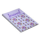 Pansy Journal Viola Paarse  Floral Flower Notitieboek (Rechterzijde)