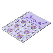 Pansy Journal Viola Paarse  Floral Flower Notitieboek (Linkerzijde)