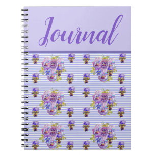 Pansy Journal Viola Paarse Floral Flower Notitieboek