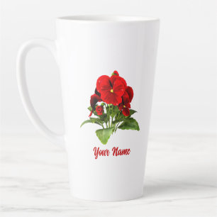 Pansy Liefhebber Bloemstuk Persoonlijk Aangepast Latte Mok