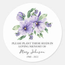Pansy Memorial Funeral Seed Packet
