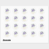 Pansy Memorial Funeral Seed Packet Ronde Sticker (Vel)