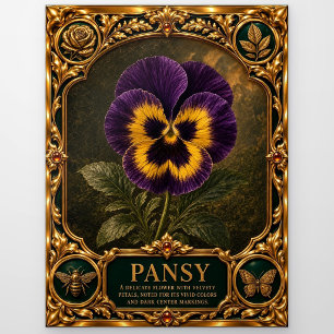 Pansy, met juwelen belegde erfstuk kunst briefkaart