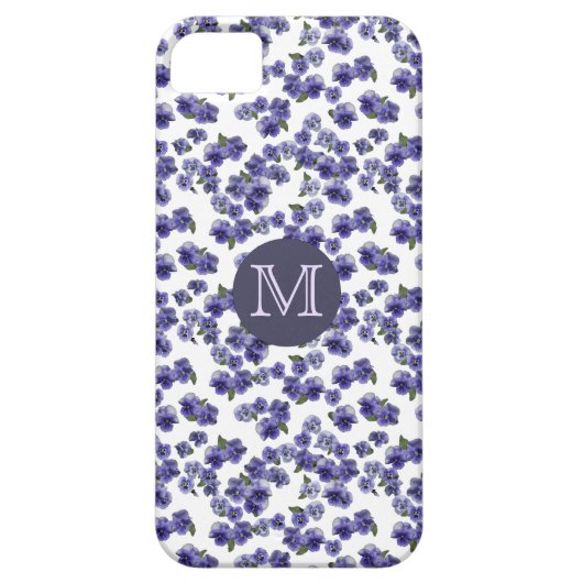 Pansy Monogram iPhone Hoesje (Achterkant)