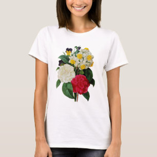 Pansy, Narcissus en Camellia Bouquet door Redoute T-shirt