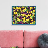 Pansy Overload Uitgerekt Canvas Print (Insitu (Woonkamer))