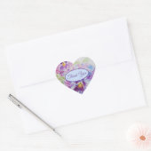 Pansy Paars Flower Floral Bedankt Patroon Hart Sticker (Envelop)