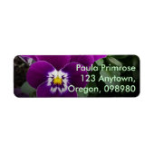 Pansy Paars Garden Etiket (Voorkant)