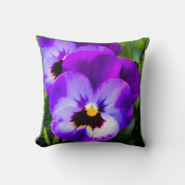 Pansy Paars Pillow Kussen (Voorkant)