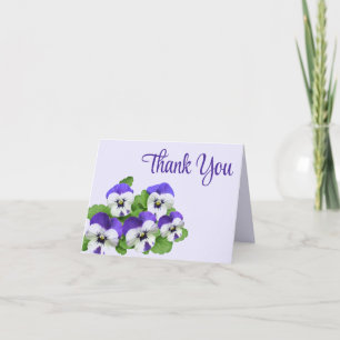 Pansy Paarse Paarse Feest Event Bloem Aanpasbaar Bedankkaart