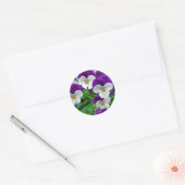 Pansy Paarse Ronde Sticker (Envelop)