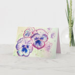 Pansy Panies Purple Flowers Bloemen Waterverf Kaart<br><div class="desc">Purple Flowers Floral Waterverf Birthday Card,  met de volledig aanpasbare meisjesnaam. Handbeschilderde waterverf van de viool in een pot hier in mijn tuin in het voorjaar. Stuur een kaart met de kleuren,  vorm en schoonheid van de natuur. Een kleine glimlach op een kaart!</div>