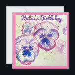 Pansy Pansies Paarse Bloem Bloem Roze<br><div class="desc">Iris Irist Paars Flower Floral design,  met een volledig aanpasbare naam. Ontworpen uit een van mijn originele foto's in de bloemtuin en mijn originele schrijfwerk,  geniet van!</div>