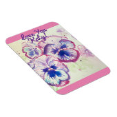 Pansy Pansies Paarse Bloem Bloem Roze Magneet (Rechterzijde)