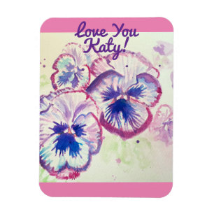 Pansy Pansies Paarse Bloem Bloem Roze Magneet