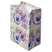 Pansy Pansies Paarse Bloem Bloem Roze Medium Cadeauzakje (Voorkant Gekanteld)